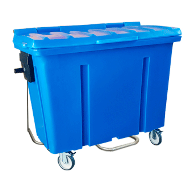 CONTEINER DE 1000 LITROS COM PEDAL LIXO ORGÃNICORECICLÁVEL