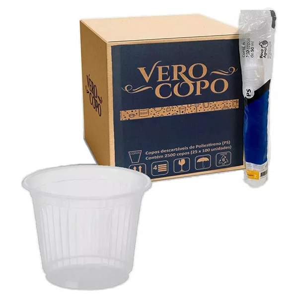 COPO 50ML CAFÉ BRANCOTRANSP 50X100 CAIXA