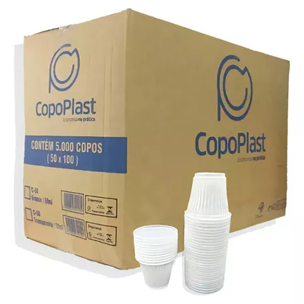 COPO 50ML CAFÉ BRANCOTRANSP 50X100 CAIXA