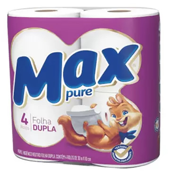PAPEL HIGIENICO MAX PURE 4UNX30M