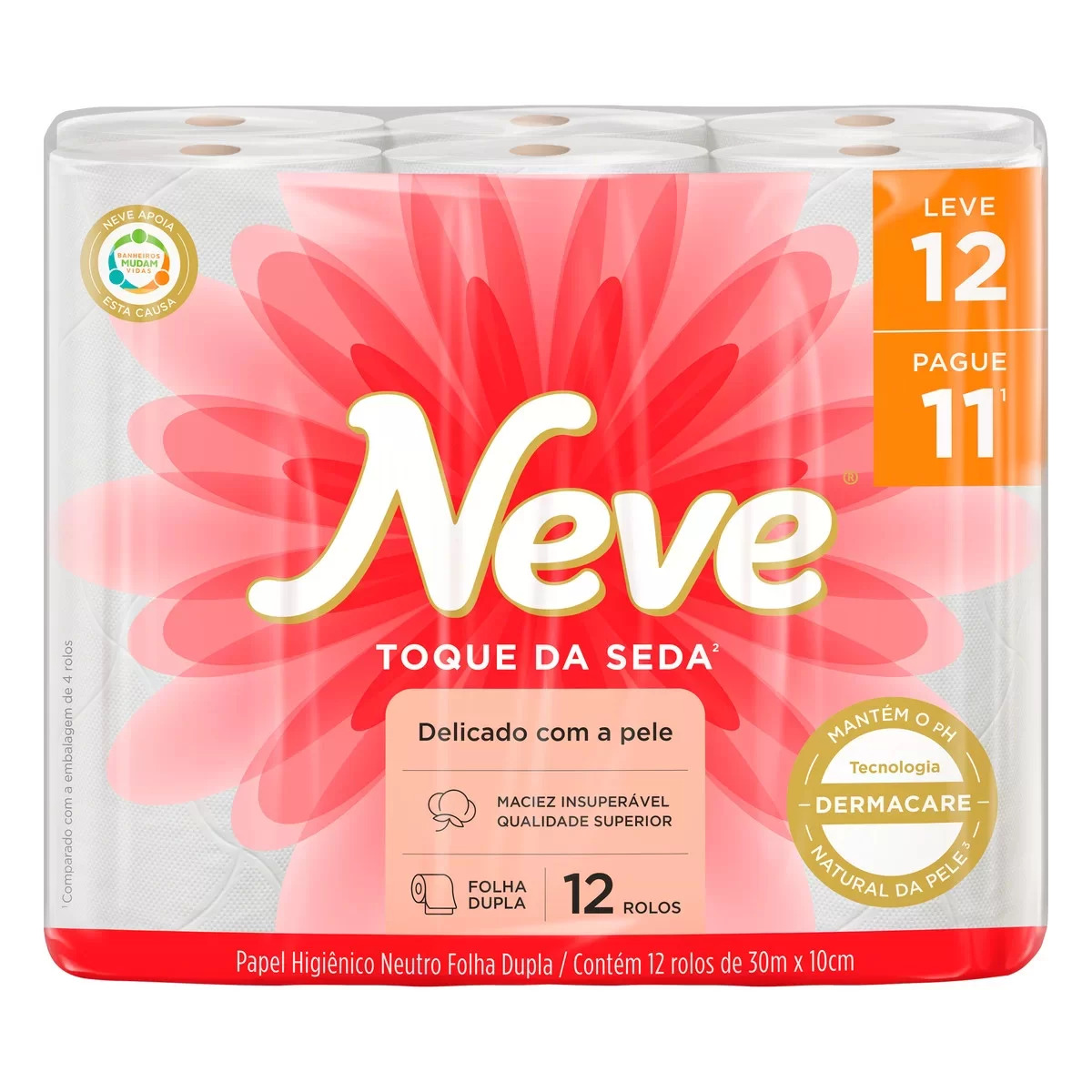 PAPEL HIGIENICO NEVE FOLHA DUPLA 30M