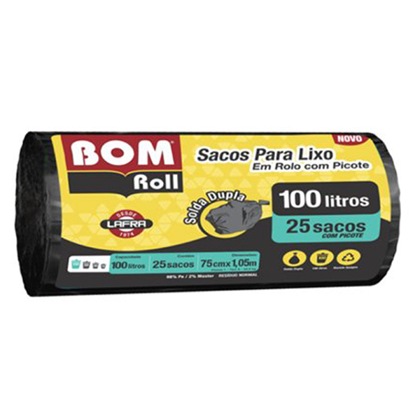 SACO DE LIXO 100 LITROS PRETO
