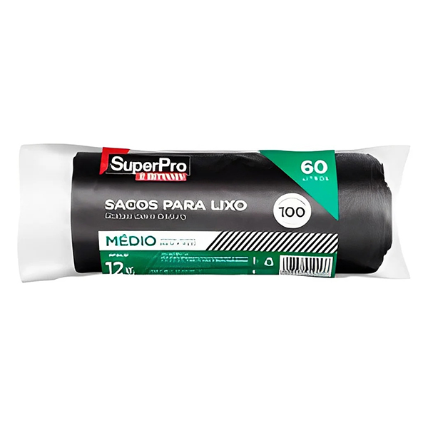SACO DE LIXO 60 LITROS PRETO