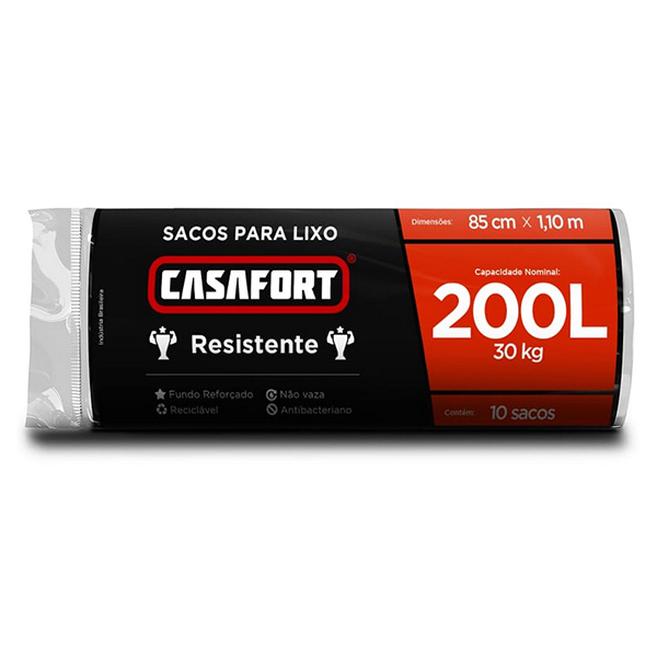 SACO DE LIXO 200 LITROS PRETO